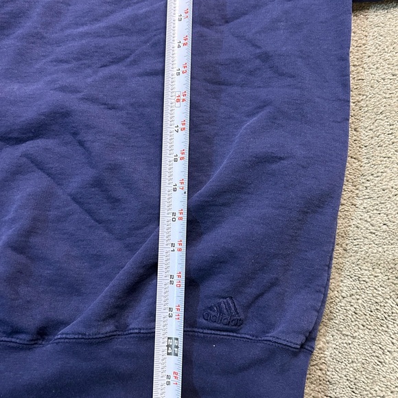 Vintage Y2K Adidas Blue Pullover Hoodie Boxy Skate Size Large Spellout - Picture 6 of 6